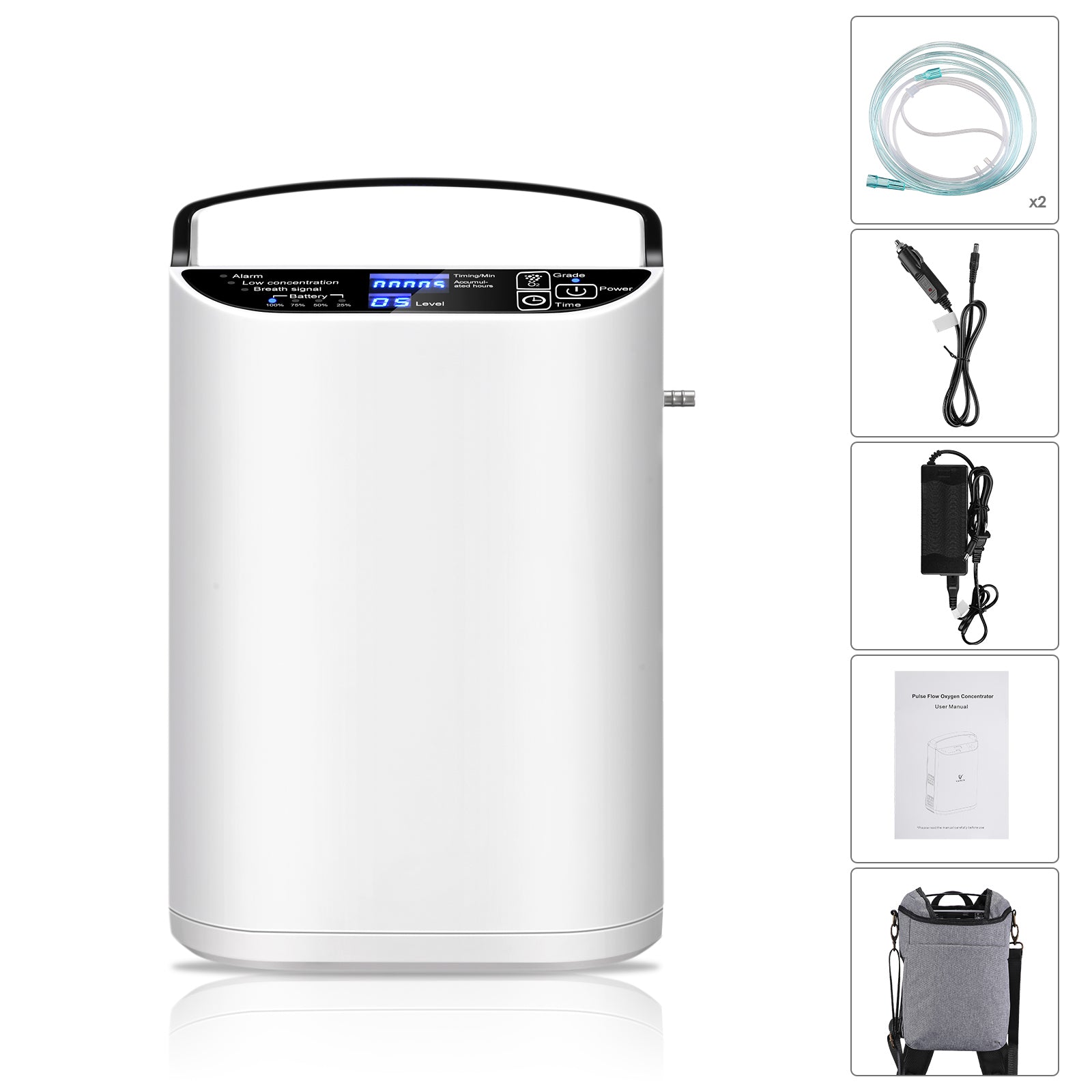 Concentrateur d'Oxygène Portable 5 Litres avec Batterie