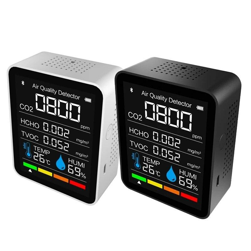 Mini détecteur de CO2 portable - Capteur de Co2 domestique - Appareils de  mesure de la qualité de l'air intérieur - Mesure et compteur de dioxyde de  carbone - Hygromètre avec humidité